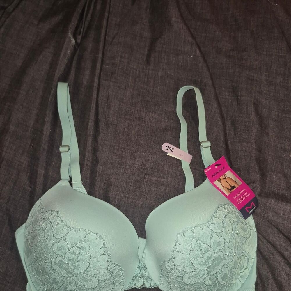 Maidenform Women's Green and Blue Bra